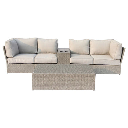 Stylish Modular Wicker Patio Seating Group