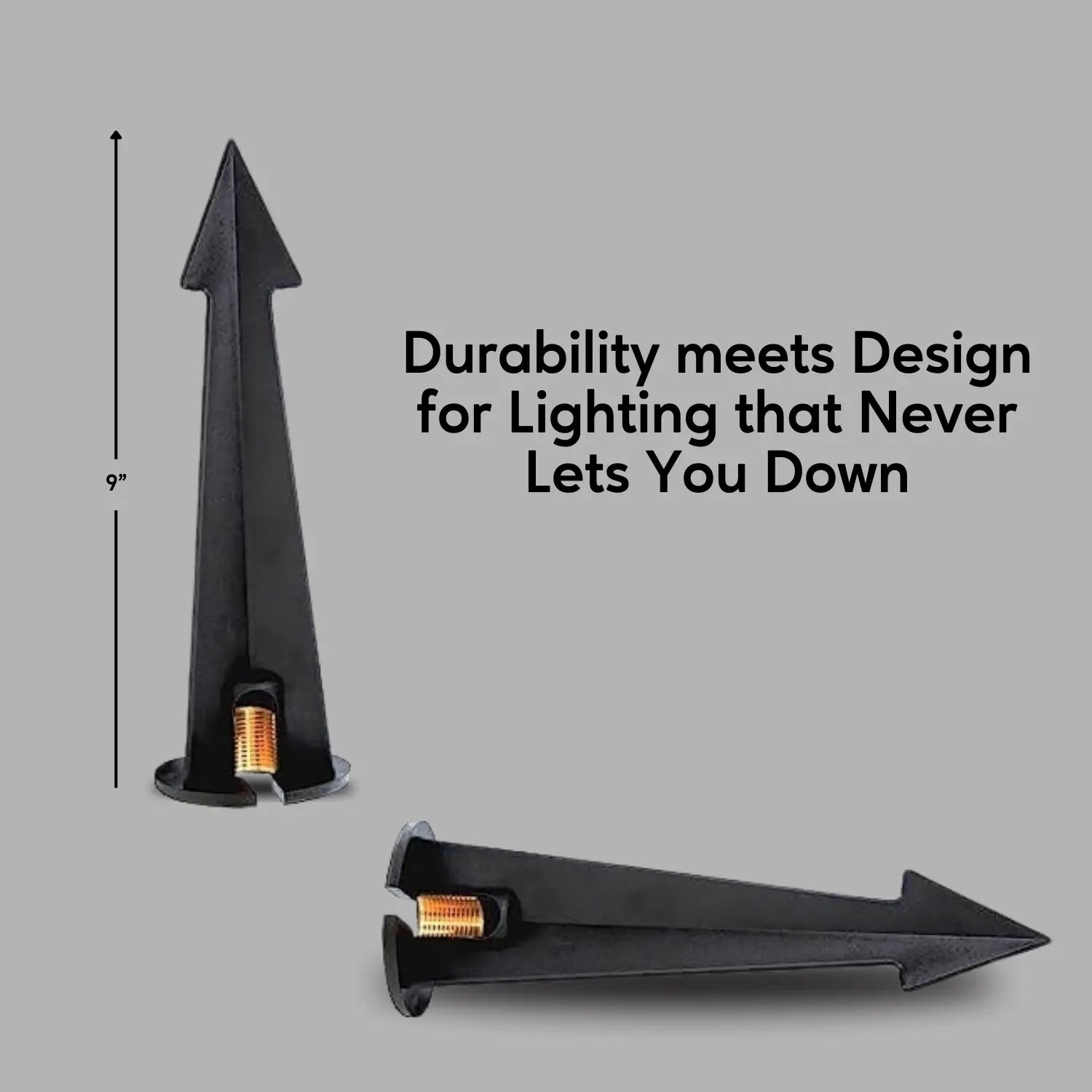 9-Inch In-Ground Stake with Solid Brass 1/2" NPT Thread