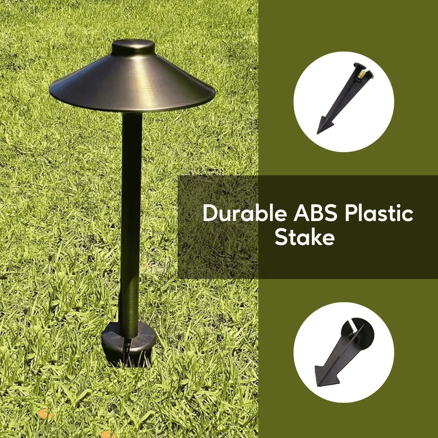 9-Inch In-Ground Stake with Solid Brass 1/2" NPT Thread