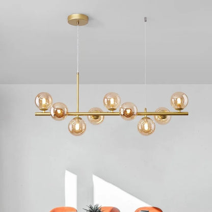 DecorBites™ 9-Light Modern Black LED Chandelier