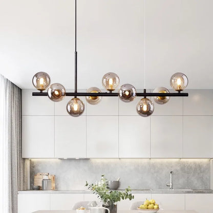 DecorBites™ 9-Light Modern Black LED Chandelier