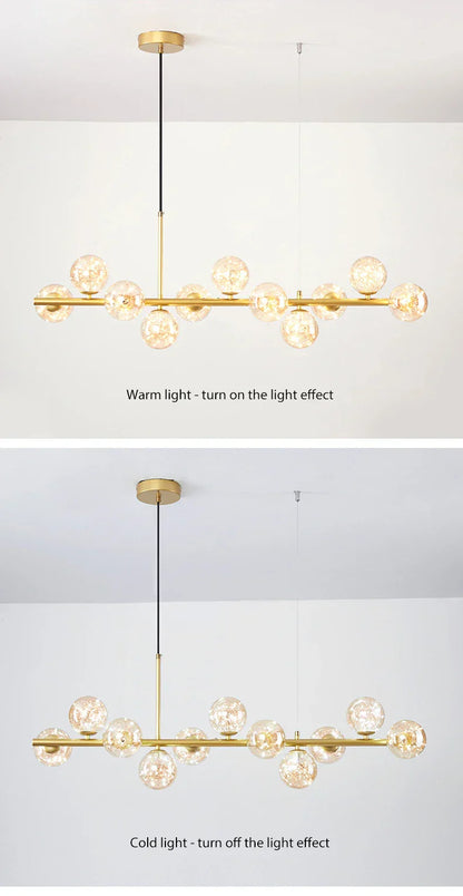 DecorBites™ 9-Light Modern Black LED Chandelier