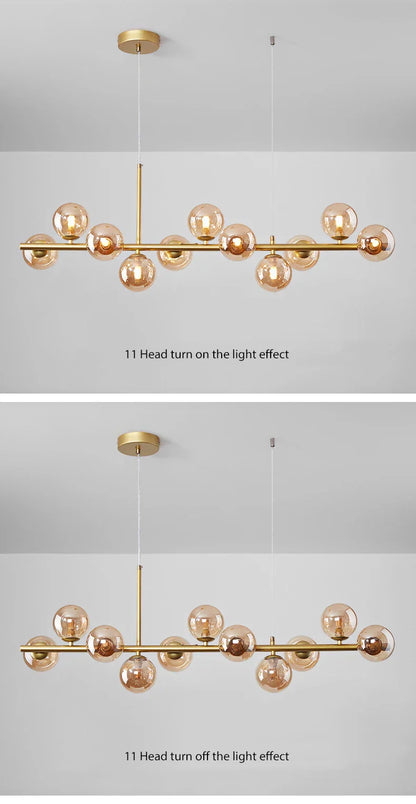 DecorBites™ 9-Light Modern Black LED Chandelier