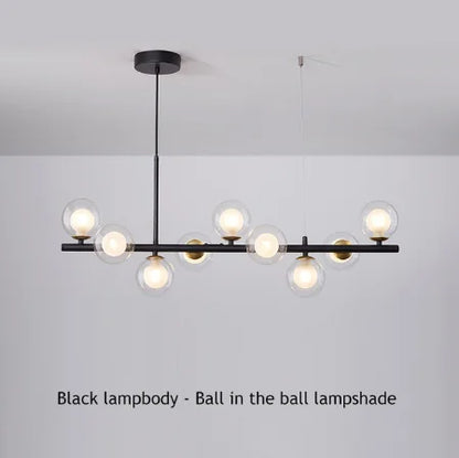 DecorBites™ 9-Light Modern Black LED Chandelier
