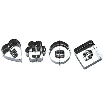 9 piece stainless steel bakeware mold set kitchen cookie cutters