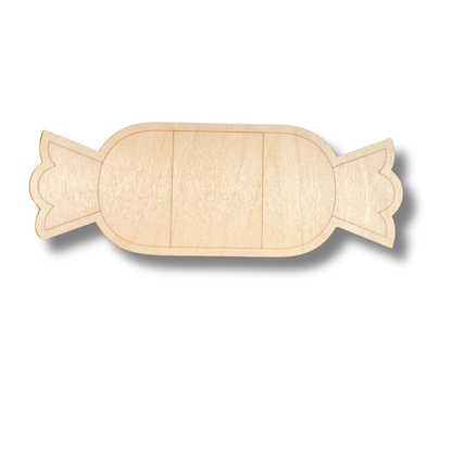 Unfinished Wood Etched Candy Shape | Paint By Line Crafts | up to 30" DIY