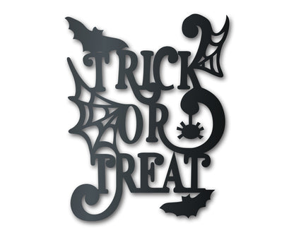 Metal Trick or Treat Wall Art | Halloween | Indoor Outdoor | Up to 36" | Over 20 Color Options