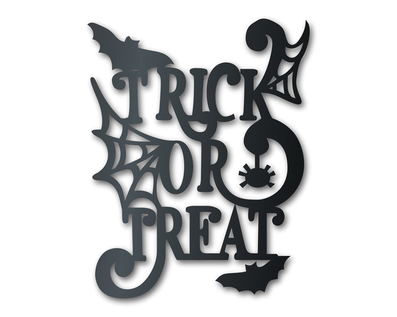 Metal Trick or Treat Wall Art | Halloween | Indoor Outdoor | Up to 36" | Over 20 Color Options