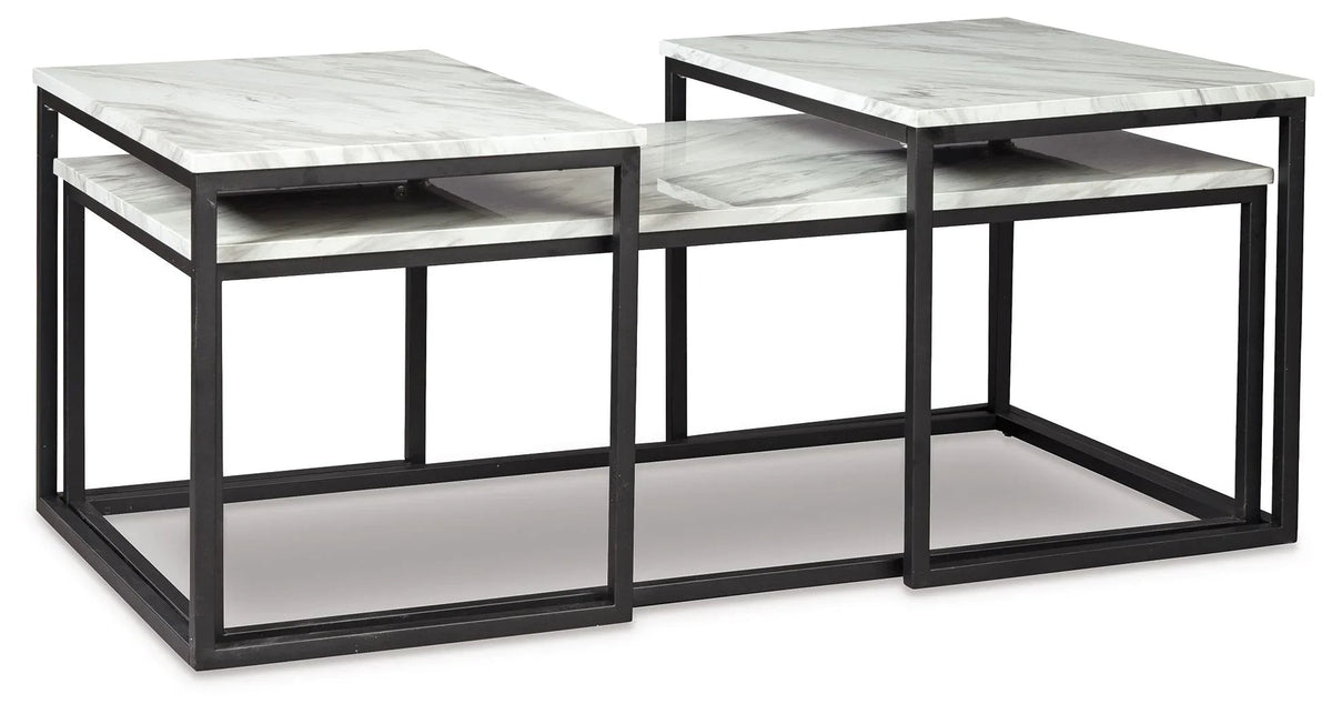Donnesta - Occasional Table Set (Set of 3) - Gray / Black