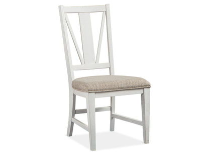 Heron Cove - Dining Side Chair With Upholstered Seat (Set of 2) - Chalk White