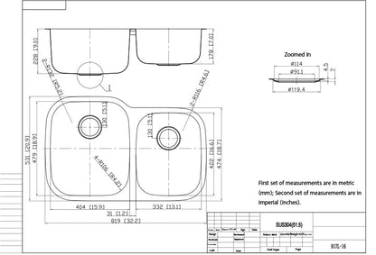 Stainless Steel Sink 60/40 (Double Bowl)