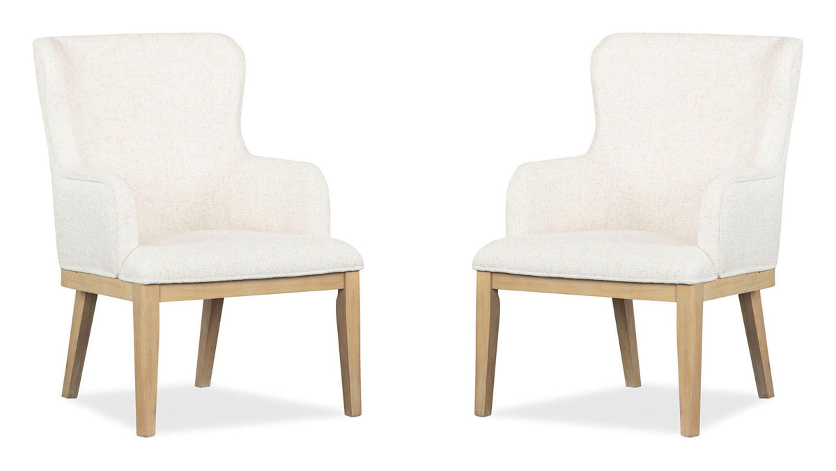 Somerset - Dining Arm Chair With Upholstered Seat & Back (Set of 2) - Butternut and Omari Natural