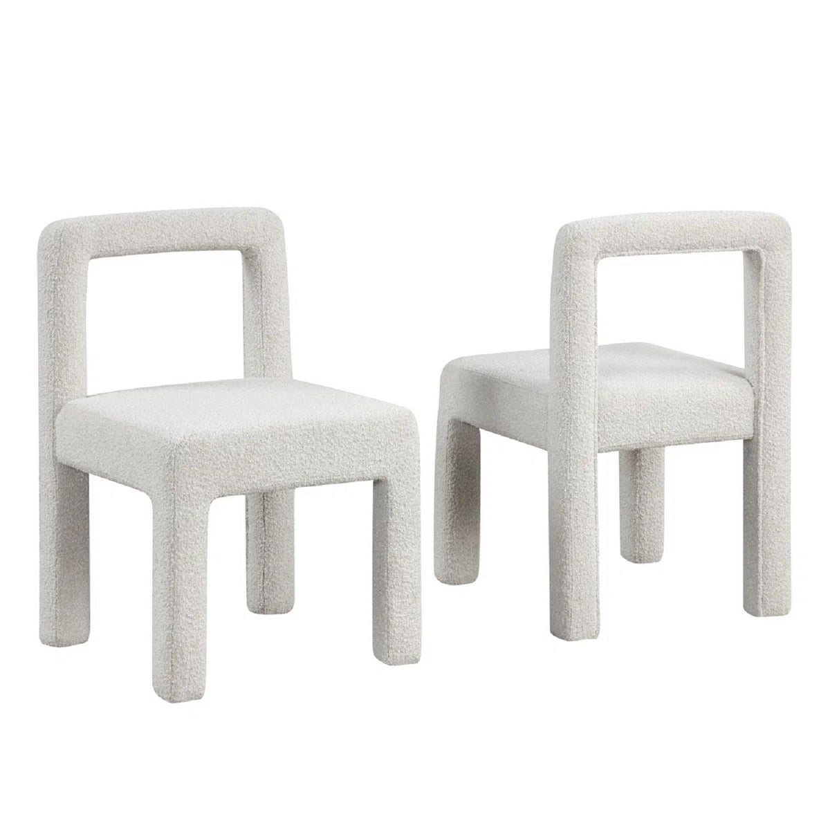 Dining Chairs With Square Open Back (Set of 2)