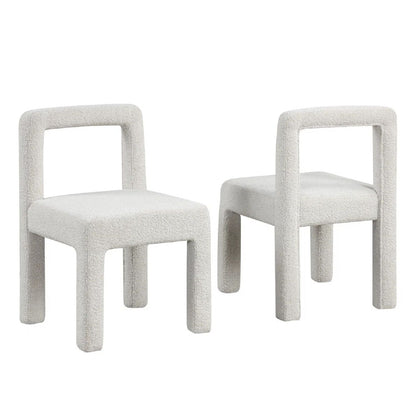 Dining Chairs With Square Open Back (Set of 2)