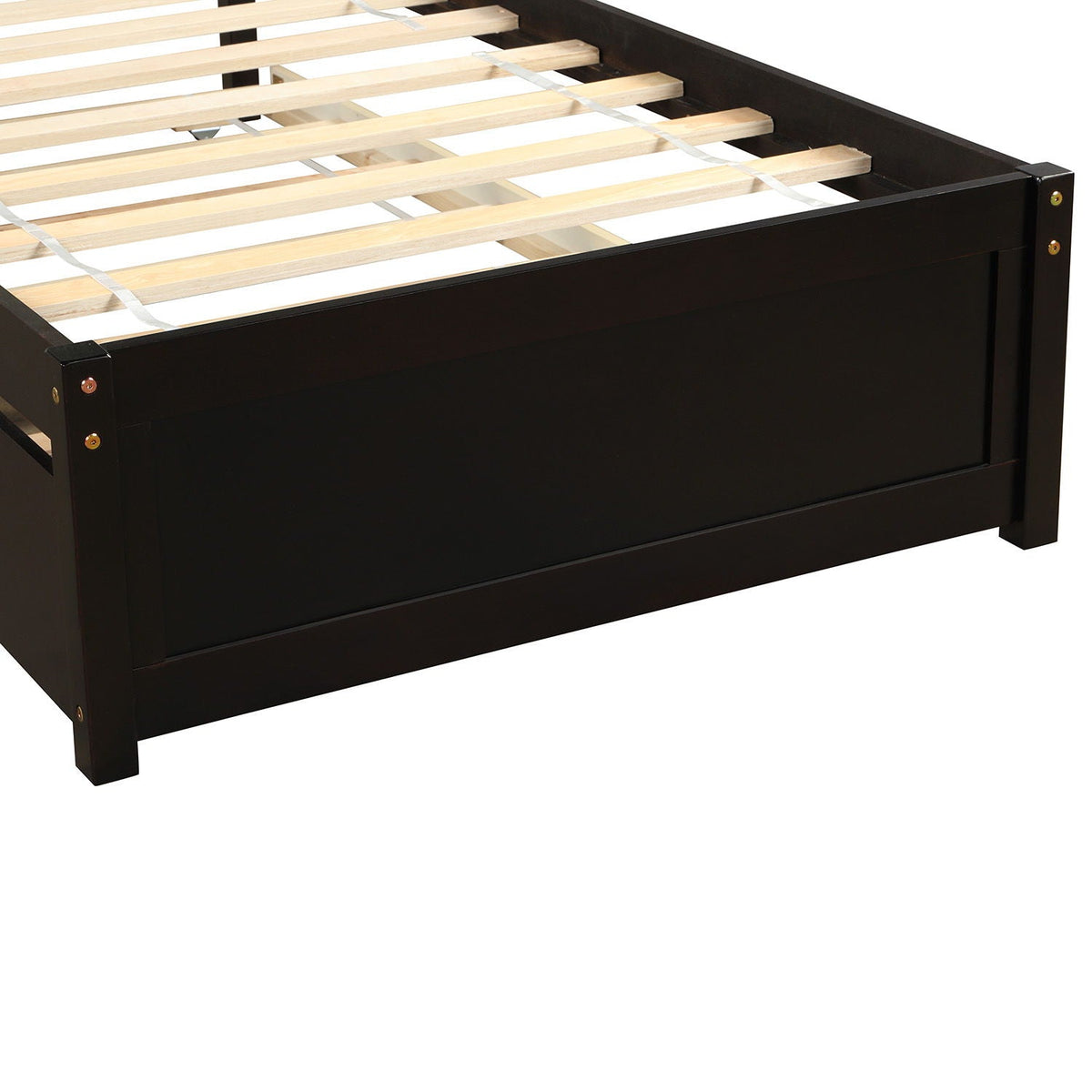 Platform Bed Wood Bed Frame With Trundle
