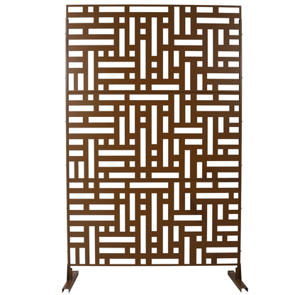 Decorative Freestanding Metal Privacy Screen For Indoor & Outdoor Use