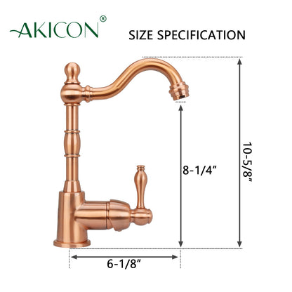 One-Handle Copper Widespread Kitchen Bar Faucet - AK96118P1