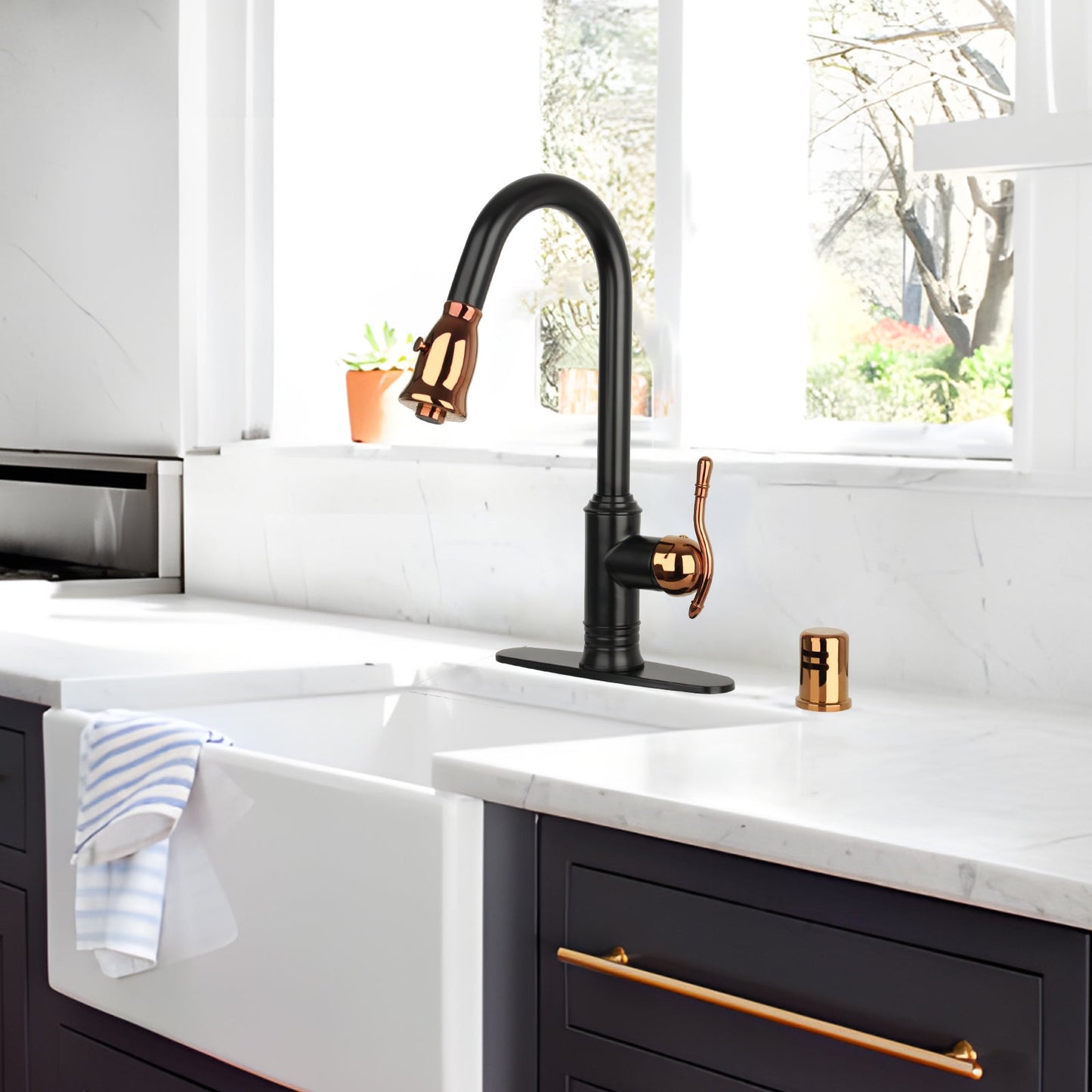Copper Kitchen Dishwasher Air Gap Cap - AK79106C
