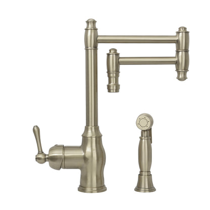 One-Handle Copper Pot Filler Kitchen Faucet with Side Sprayer