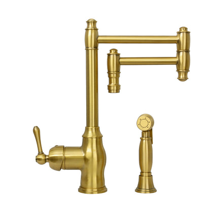 One-Handle Copper Pot Filler Kitchen Faucet with Side Sprayer