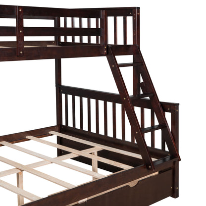 Bunk Bed With Ladders And 2 Storage Drawers