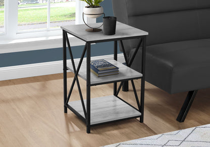 3 Tier Accent Table, Side Marble Look Contemporary & Modern