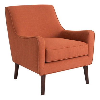Accent Chair Upholstered With Legs - Burnt Orange