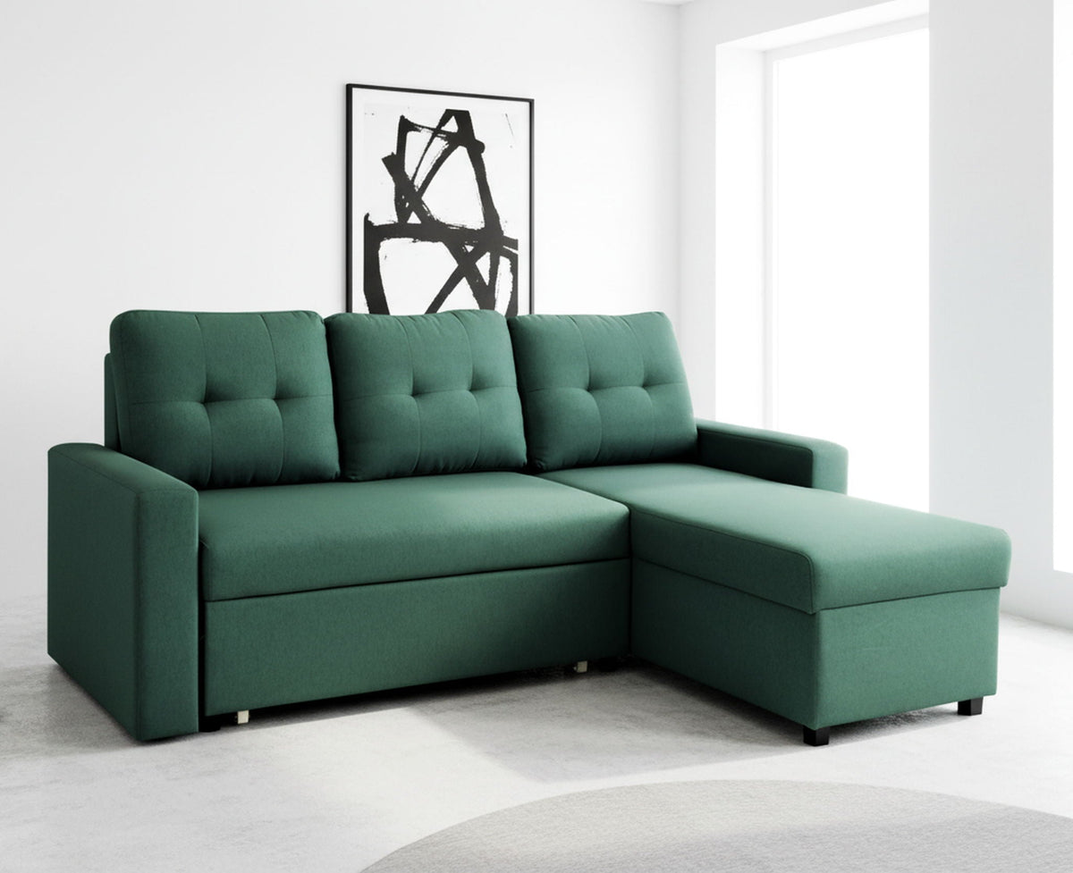 Convertible L Shaped Sectional Sleeper Sofa Bed, Saving Pull Out Couch