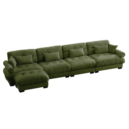 Super Comfort Oversized Modular Sectional Sofa With Movable Ottoman