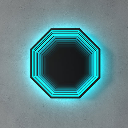 3D Octagon Mirror Light