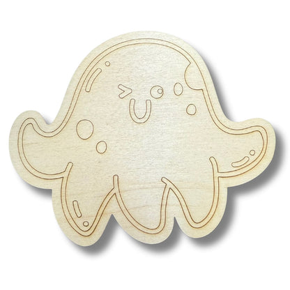 Unfinished Wood Etched Octopus Shape | Paint By Line Crafts | up to 30" DIY