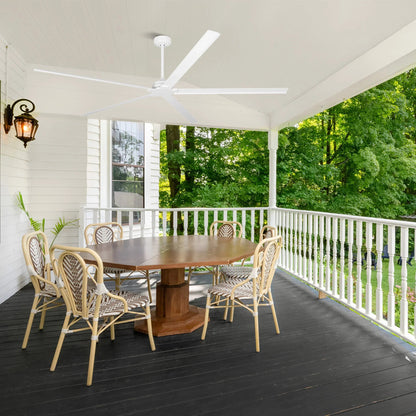 72 Inch 84 Inch Winni IPX4 Outdoor Downrod Mount Ceiling Fan With Remote Control