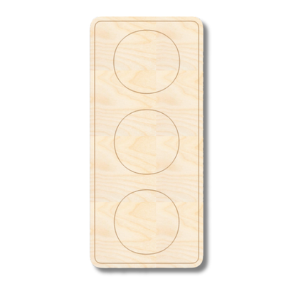 Unfinished Wood Etched Stop Light Shape | Paint By Line Crafts | up to 30" DIY