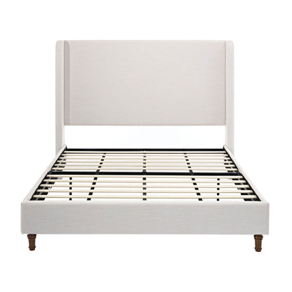 Harper - Tall Headboard Upholstered Bed / High Headboard / Elegant Simplicity / No Box Spring Needed