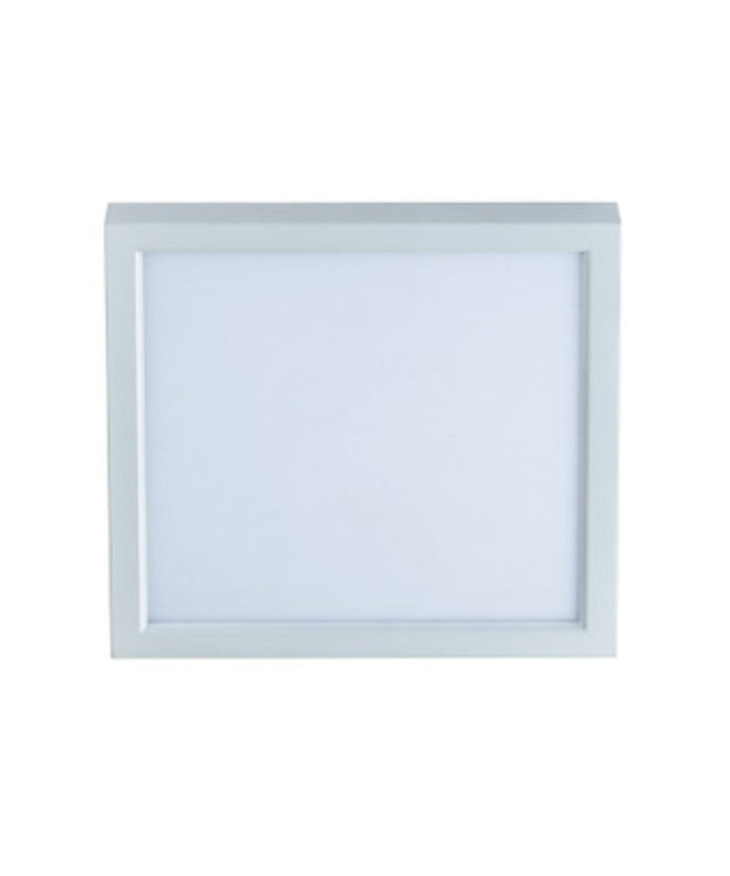 11"W 1-Light Square LED Flush Mount Light Fixture White Acrylic Finish