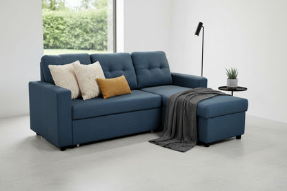 Convertible L Shaped Sectional Sleeper Sofa Bed, Saving Pull Out Couch