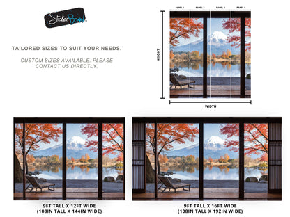 Scenic Lake View with Mount Fuji 3D Wallpaper Mural. #6988