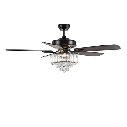 DecorBites™ Crystal Ceiling Fan with Light & Remote Control, 52 Inch Luxury Design