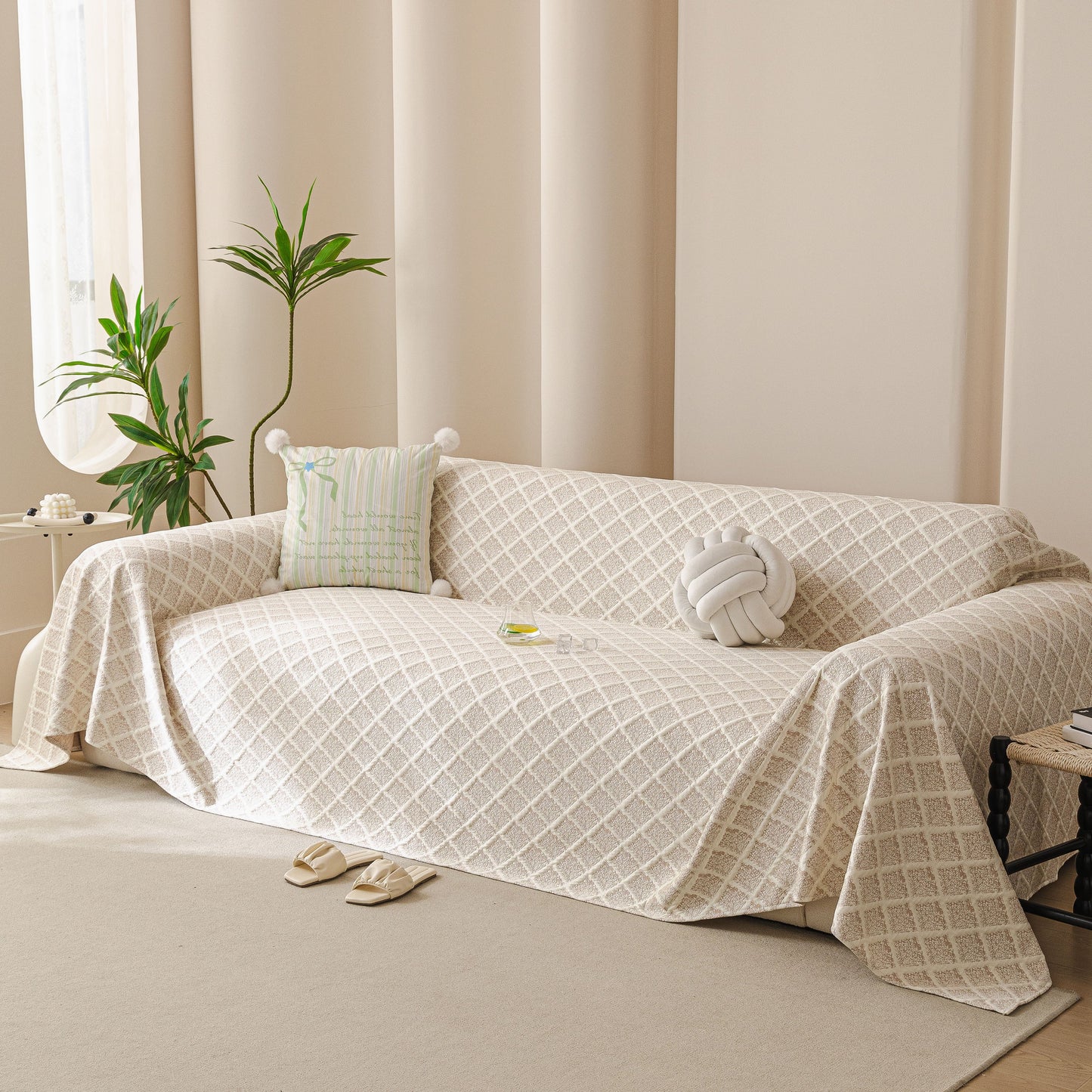 Cooling Couch Cover Throw, Washable Breathable Summer Bed Cover Sofa Protector Covers