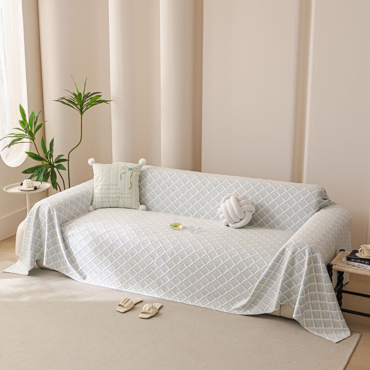 Cooling Couch Cover Throw, Washable Breathable Summer Bed Cover Sofa Protector Covers