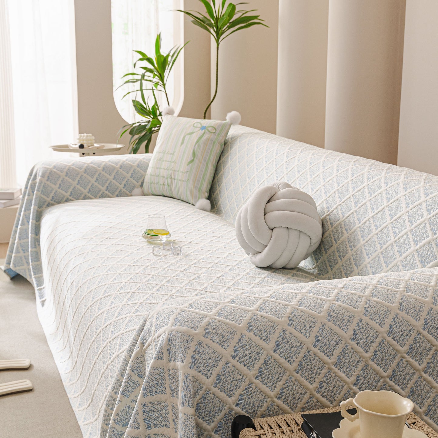 Cooling Couch Cover Throw, Washable Breathable Summer Bed Cover Sofa Protector Covers