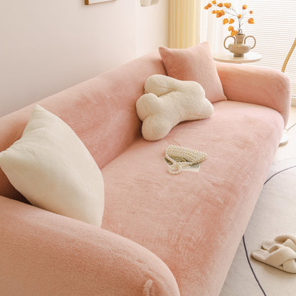 Soft Plush Warm Sofa Cover Stretchable Cozy Velvet Couch Protector for Fall & Winter