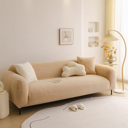 Soft Plush Warm Sofa Cover Stretchable Cozy Velvet Couch Protector for Fall & Winter