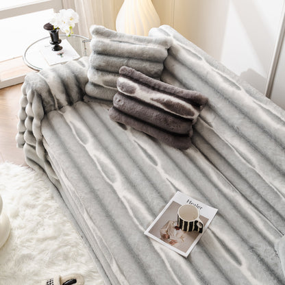 Ultra Soft Faux Fur Couch Cover – Large, Fluffy, and Elegant Sofa Throw Blanket