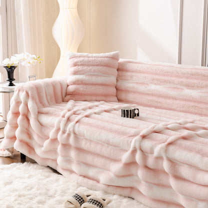 Ultra Soft Faux Fur Couch Cover – Large, Fluffy, and Elegant Sofa Throw Blanket