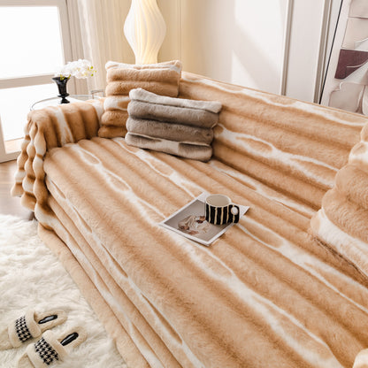 Ultra Soft Faux Fur Couch Cover – Large, Fluffy, and Elegant Sofa Throw Blanket