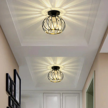 DecorBites™ Crystal Ceiling Light: Nordic Modern K9, Indoor Lamp for Hallway, Bedroom, Dining Room.