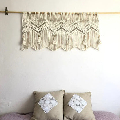 DecorBites™ Boho Cotton Wove Door Curtain Tapestry for Bedside Wall Background