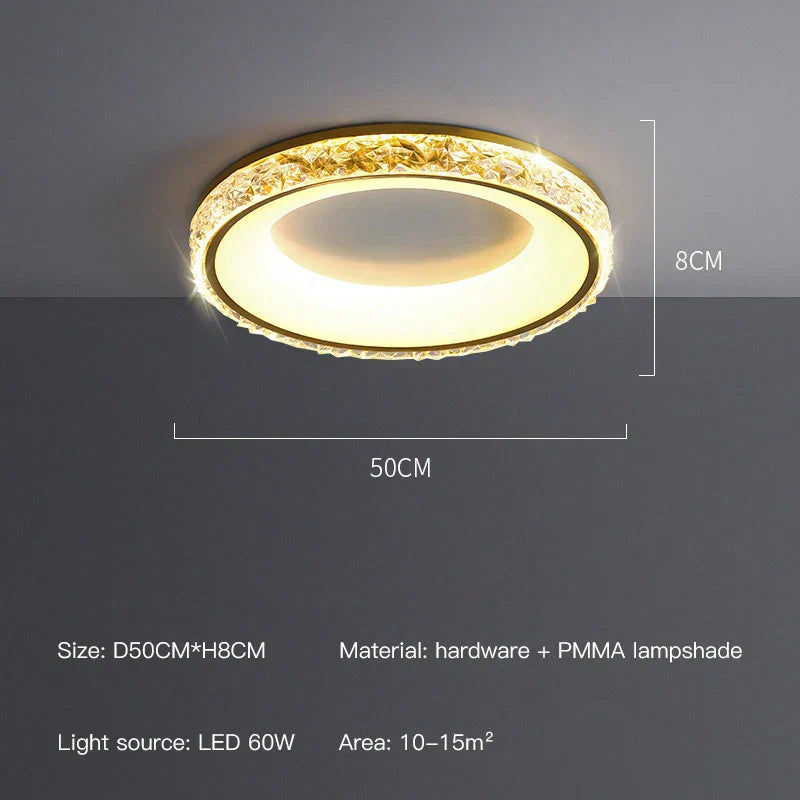 DecorBites™ Concave Round LED Ceiling Light with Remote Control for Bedroom Living Room