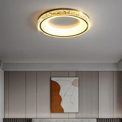 DecorBites™ Concave Round LED Ceiling Light with Remote Control for Bedroom Living Room